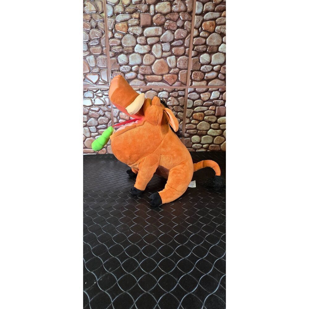 Disney Lion King Talking Pumba Warthog Grub Bug Large 14" Plush Stuffed